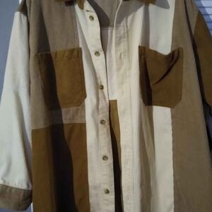 Cato Brown and Cream Corduroy Jacket/Shacket